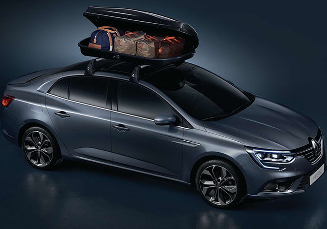 Coffre de toit rigide Renault - 630 l - Noir brillant