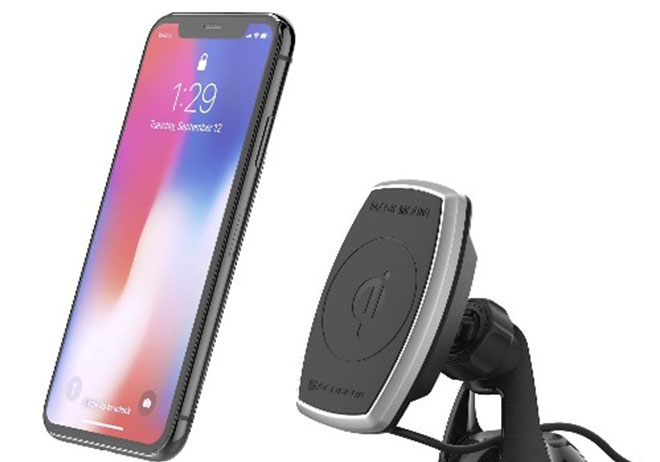 Support smartphone magnétique à induction - sur tableau de bord